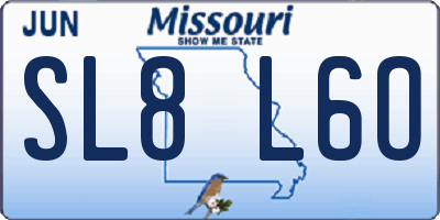 MO license plate SL8L6O