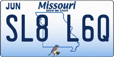 MO license plate SL8L6Q