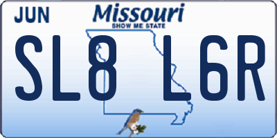 MO license plate SL8L6R