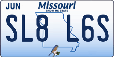 MO license plate SL8L6S