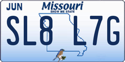 MO license plate SL8L7G
