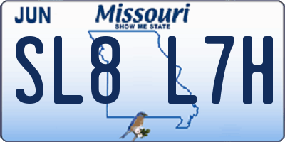 MO license plate SL8L7H