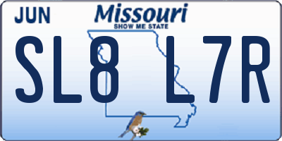MO license plate SL8L7R
