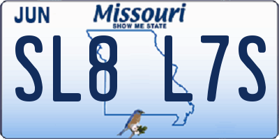 MO license plate SL8L7S