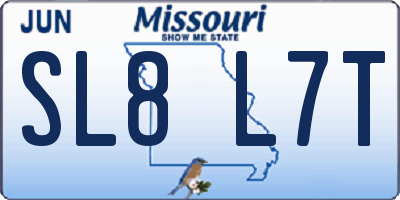 MO license plate SL8L7T