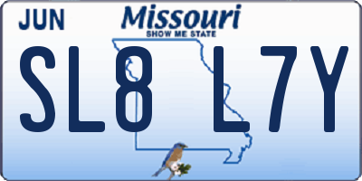 MO license plate SL8L7Y