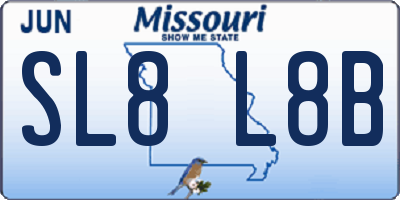 MO license plate SL8L8B