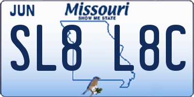 MO license plate SL8L8C