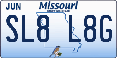 MO license plate SL8L8G