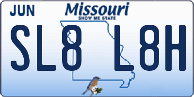 MO license plate SL8L8H