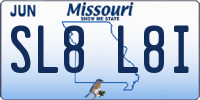MO license plate SL8L8I
