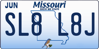 MO license plate SL8L8J