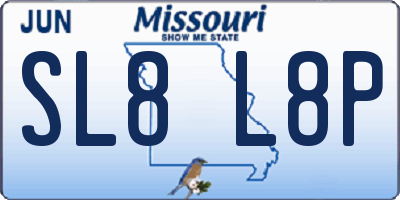 MO license plate SL8L8P