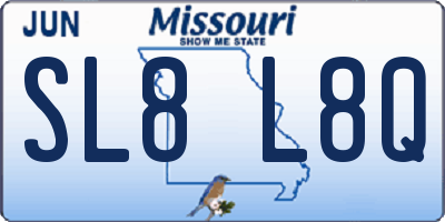 MO license plate SL8L8Q