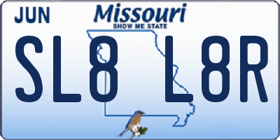 MO license plate SL8L8R