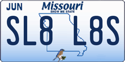 MO license plate SL8L8S