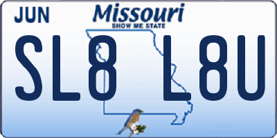 MO license plate SL8L8U