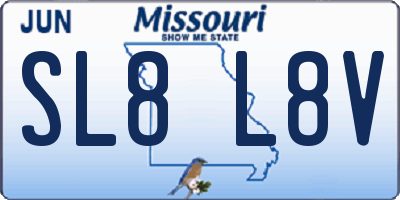 MO license plate SL8L8V