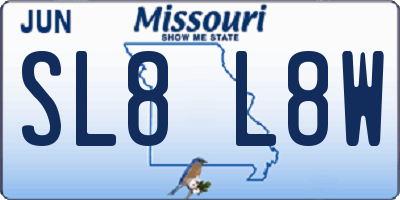 MO license plate SL8L8W