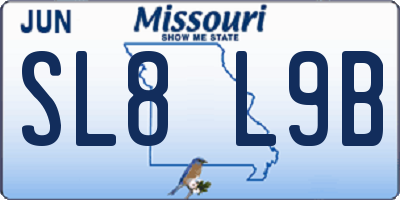 MO license plate SL8L9B