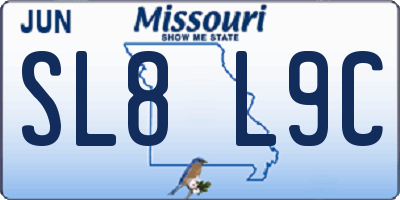 MO license plate SL8L9C