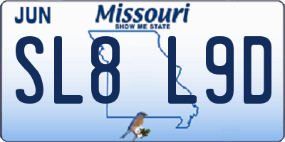 MO license plate SL8L9D