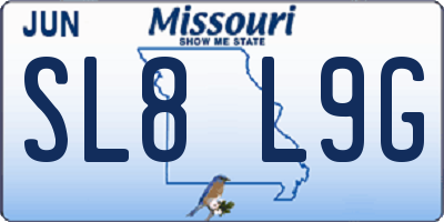 MO license plate SL8L9G