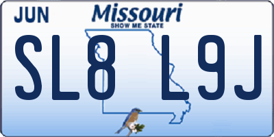 MO license plate SL8L9J