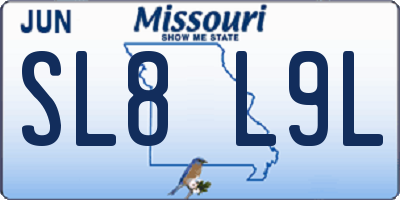 MO license plate SL8L9L