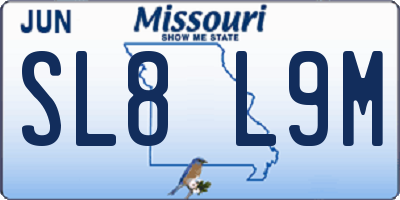 MO license plate SL8L9M
