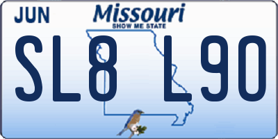 MO license plate SL8L9O