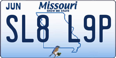 MO license plate SL8L9P