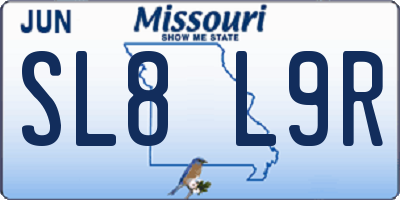 MO license plate SL8L9R