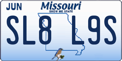 MO license plate SL8L9S