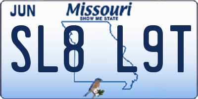 MO license plate SL8L9T