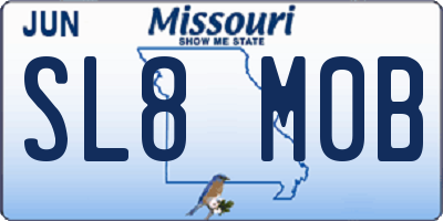 MO license plate SL8M0B