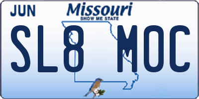 MO license plate SL8M0C