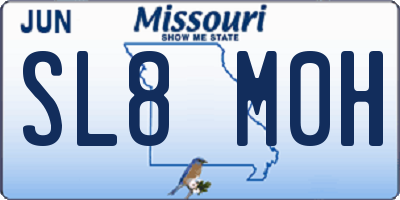 MO license plate SL8M0H
