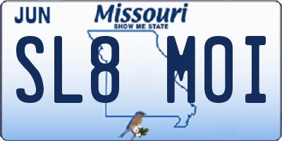 MO license plate SL8M0I
