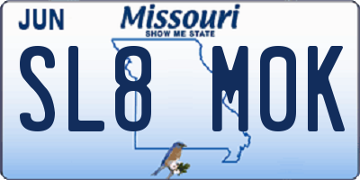 MO license plate SL8M0K