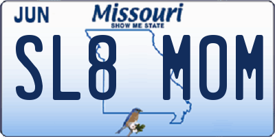MO license plate SL8M0M