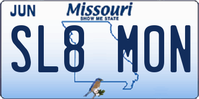 MO license plate SL8M0N