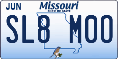 MO license plate SL8M0O