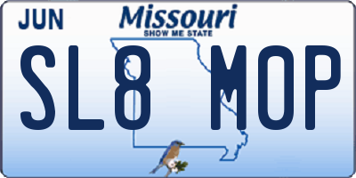 MO license plate SL8M0P