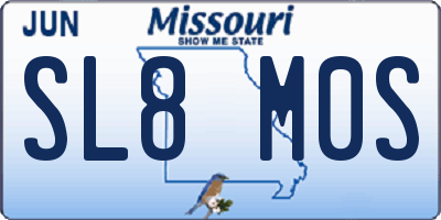 MO license plate SL8M0S