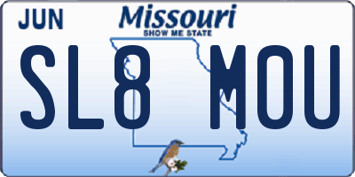 MO license plate SL8M0U