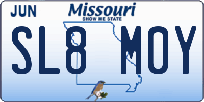 MO license plate SL8M0Y