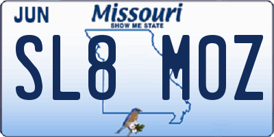 MO license plate SL8M0Z