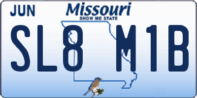 MO license plate SL8M1B