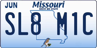 MO license plate SL8M1C